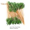 100 Pcs Food Picks Disposable Fine Workmanship Food Grade Wonderful Leaf Shape Food Picks for Bakery