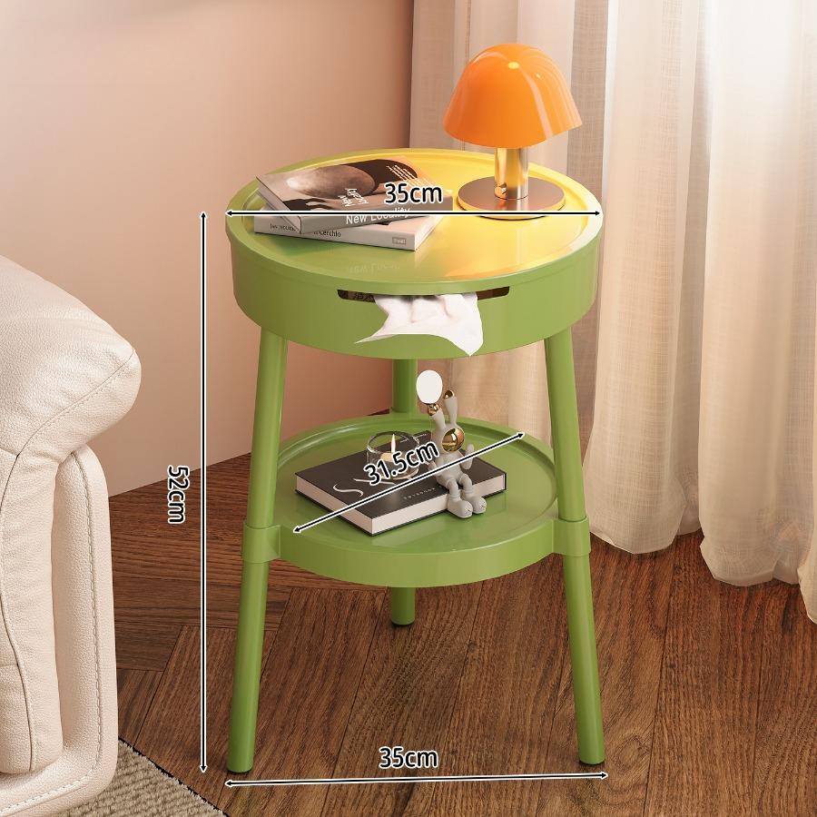 Boční konferenční stolek k pohovce Kavárna Kreativní krémový styl Coffee table Pohyblivý Stolek k posteli do obývacího pokoje s úložným prostorem Dekorace na čajový stolek