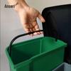 Anserui Foot Pedal Double Bin Waste Sorting Can