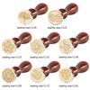 Retro Wood Handle Wax Seal Stamp Plant Series Sealing Wax DIY Envelope Hobby Tools Ancient Craft Wax Seal Stamp Decor