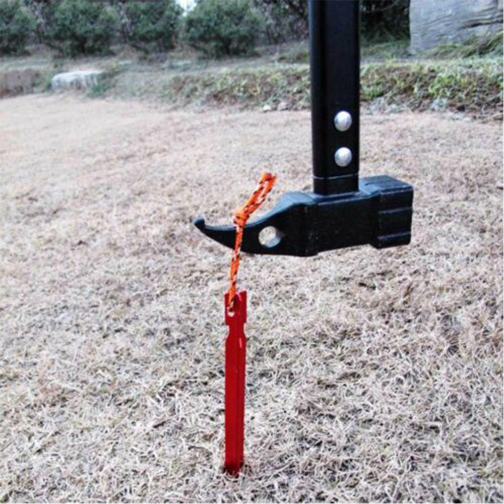 5/10pcs 18cm Portable Red Aluminium Alloy Camping Hiking Tent Peg Stakes Stake Nail Triangular