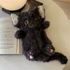 Simulated Cat Doll Pencil Bag Long Tail Cat Pen Pouch Cute Cat Doll Stationery Bag  Stationery