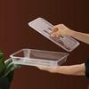 Extra Thick Transparent Rectangular Tray for Fruit Cake Dessert Snacks