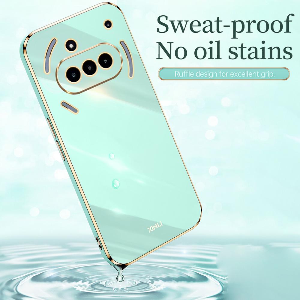 XINLI For Nothing Phone (3a) Case Ring Kickstand Electroplating TPU Phone Cover