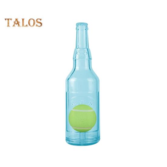 

Бутылка для воды, игрушка для собак, пищащие игрушки для собак, жевательные игрушки для агрессивных любителей жевать, интерактивная пластиковая бутылка для воды с теннисным мячом для собак M синий