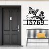Exquisite Handmade Metal House Sign Butterfly Flower Design Customizable Name Weatherproof Housewarming