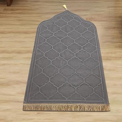 VIKAMA Solid-Color Prayer Rug with Soft Padded Base and Tassels Doormat Rug For Bedroom Carpet For Live Room Home Decor