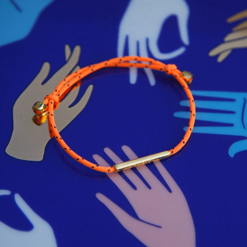 BE/GINS LA LIGNE SINGLE STRING BRACELET ORANGE Dot