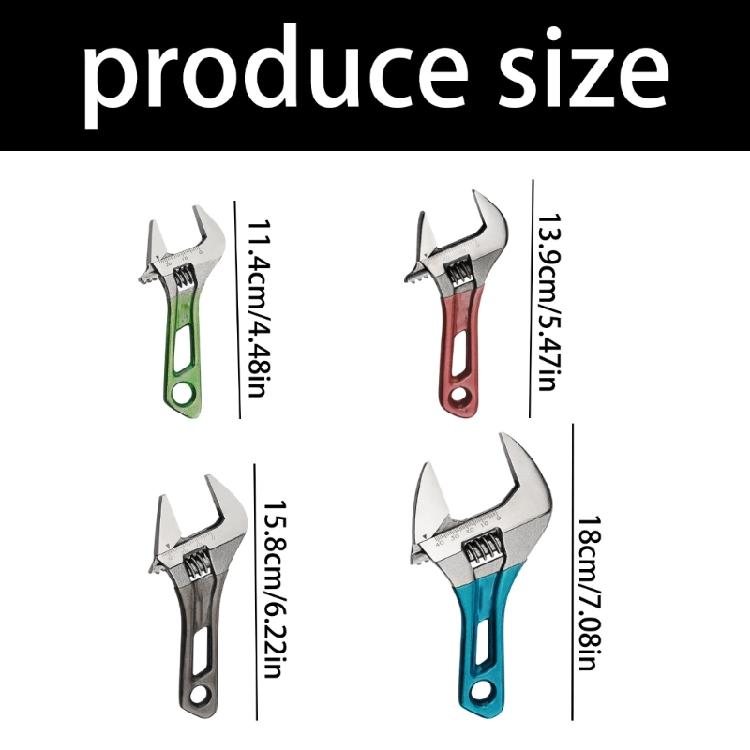 Professional Carbon Steel Wrench Spanner Tool Compact Wide Jaw Design Ergonomic Handle For Plumbing And Mechanical Tasks