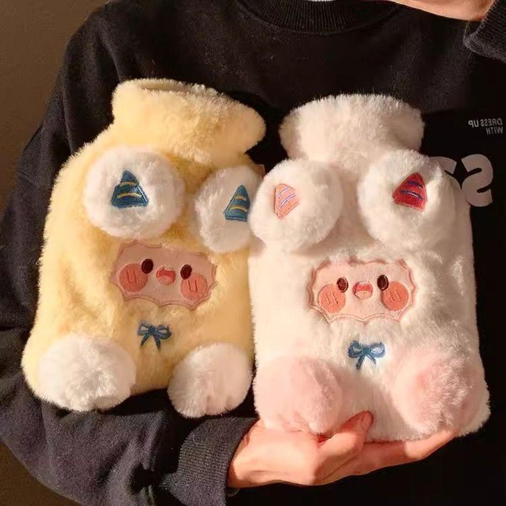 Lamb Pattern Hot Water Bottles Cartoon Hand Warmers Soft Warm Water Bag  Belly