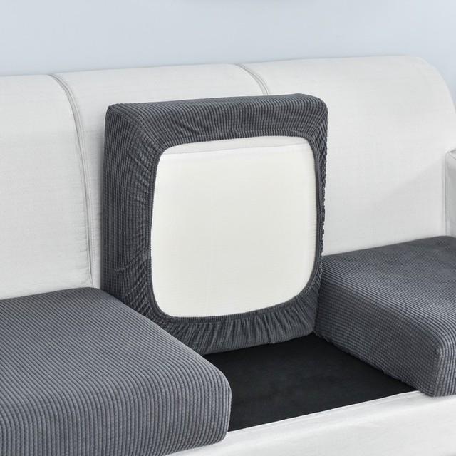 Jacquard Sofa Seat Cushion Cover Chair Cover Stretch Removable Sofa Cover Polar Fleece Sofa Protector