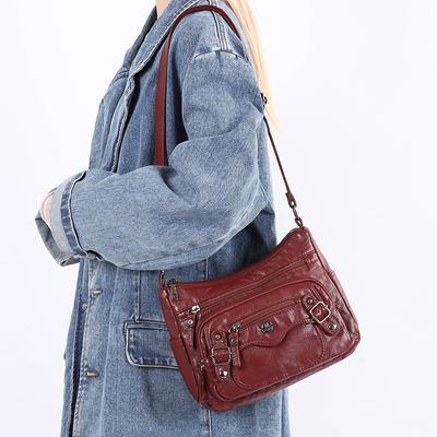 Shoulder Bag Large Capacity Multi-layer Soft Leather Women's Bag Middle-aged And Elderly Mother's Bag