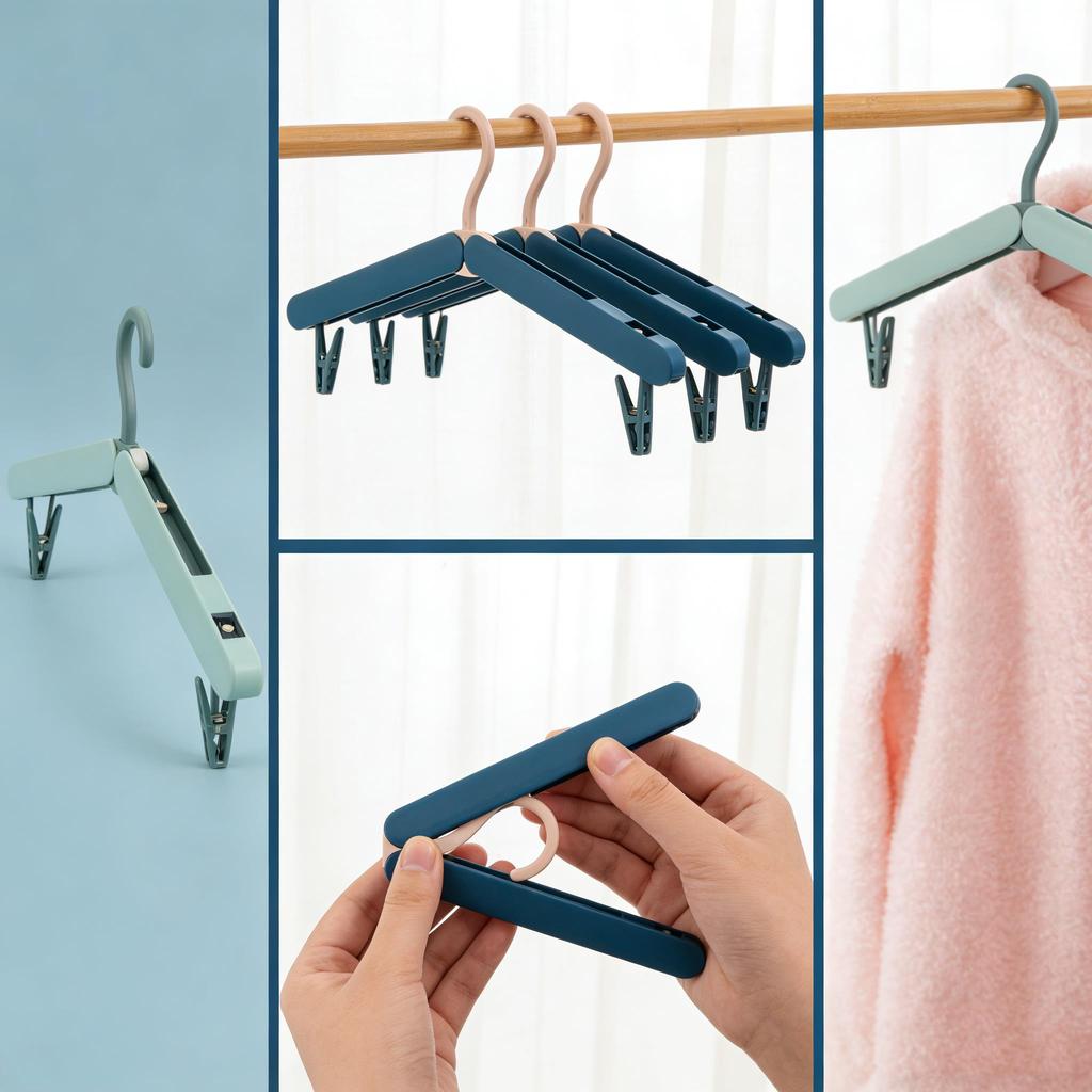 High Quality Foldable Clothes Hanger Household Creative Portable Wardrobe Drying Rack for Outdoor Travel Home Accessories
