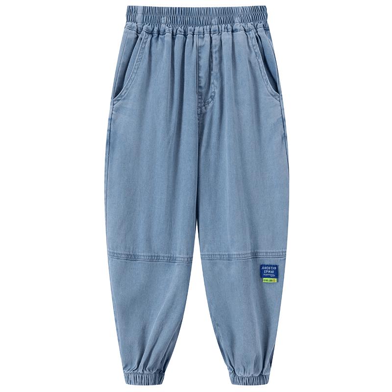 Boys  Summer Denim Tencel Anti-Mosquito Pants 160 cm