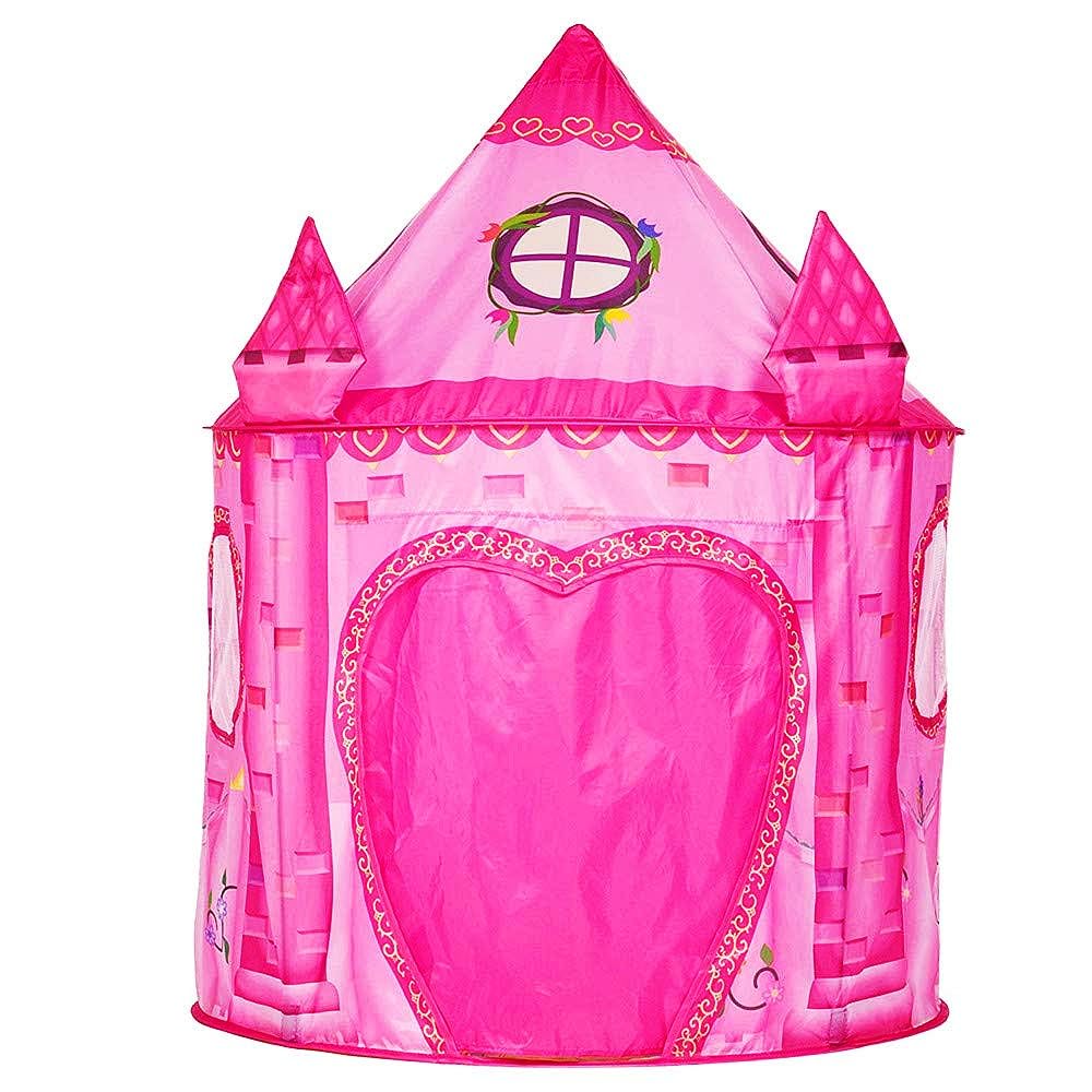 Benebomo Kids' Foldable Play Tent, Perfect for Kids' Rooms, Indoor Playhouse, Princess Castle, Toy Storage, and Secret Base for Girls, Includes
