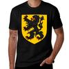 Flandern Wappen T-Shirt Grafik T-Shirt Vintage Sommer 2025 Schnelltrocknende T-Shirts Personalisierbare Unisex Grafik T-Shirts