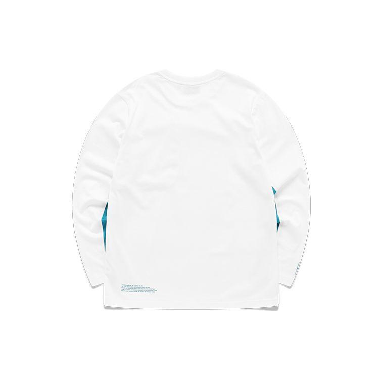 Fila Fusion Logo Sport Casual Fashion Color Block Breathable Round Neck Long Sleeve T-Shirt Men T-Shirt White T11M133205FWT