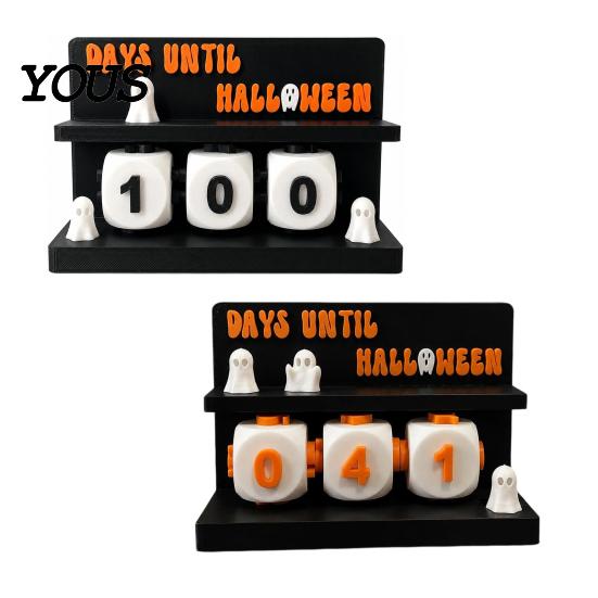 Reusable Holiday Counting Tool Halloween Countdown Calendar, Days Until Tabletop Ornament, Block Indoor Festive Table Ornament Advent Calendar