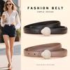 High-End Cowhide Leather Women's Belt - Versatile, Fashionable Accessory for Business & Casual Jeans