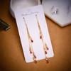 Vintage Temperament Zircon Water Drop Earrings For Women Korean Fashion Long Tassel Rhinestone Earring Wedding Party Jewelry