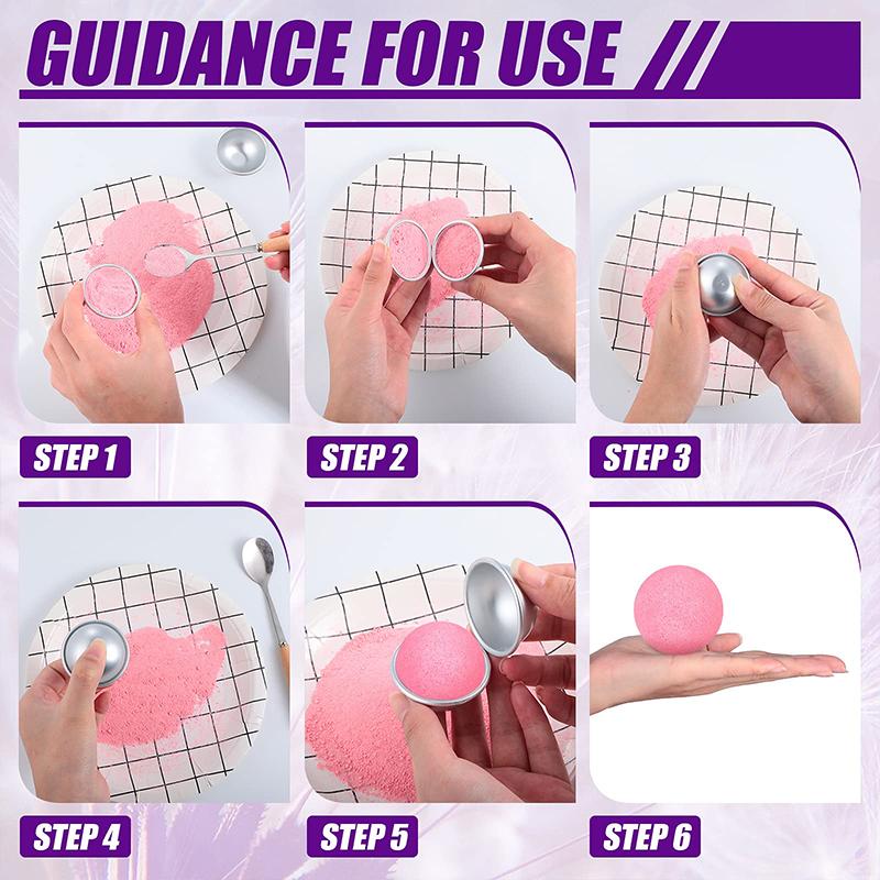 12Pcs 6 Shapes Metal Bath Bombs for Crafts DIY Handmade Soap Candle Cake Ice Cream Baking Handicraft Making Supplies