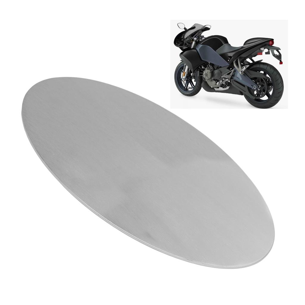 Motorcycle Oval Number Plate Aluminum 2.5mm Thickness Brushed Rustproof Number Plate