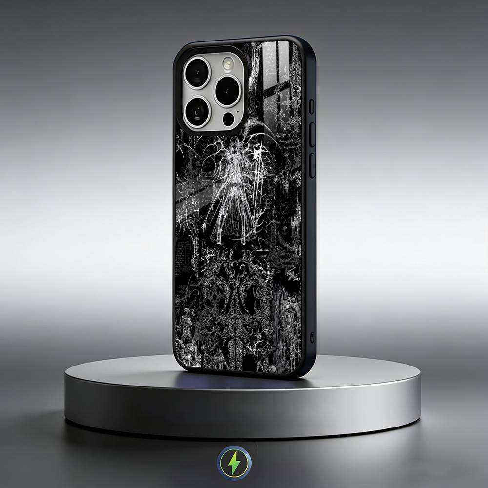 G-Gothic Cyber Sigil Cross Phone Case For iPhone17,16,15,14,13,12,11 Plus,Pro Max Magnetic For Magsafe Wireless Charging