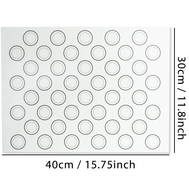 1PC Silicone Baking Mat for Oven, Baking Macarons Cookies, Reusable Nonstick & Easy to Clean, 40cm/15.75 X 30cm/11.75inch, White