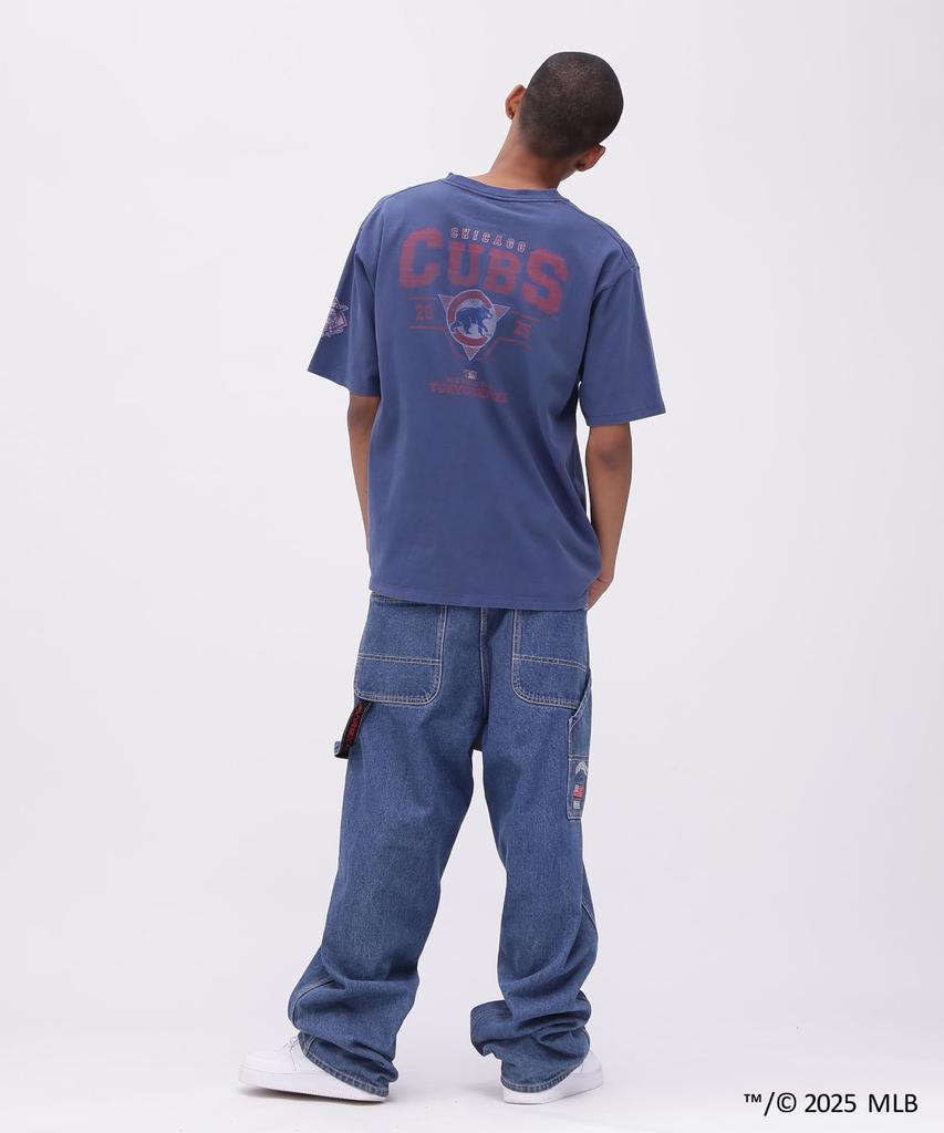 Avirex MLB Tokyo Series Cubs T-Shirt, Men's, Short Sleeve, Size XL (120), Navy, 783-5134059