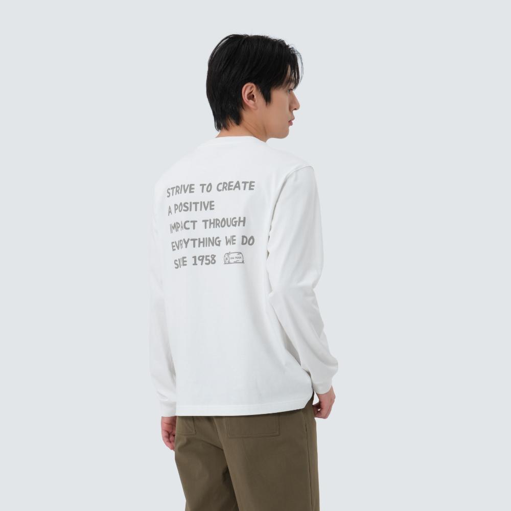 [Snowpeak] Aeroheat Lettering Long Sleeve T-shirt Off White (S25FUFTL24)