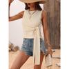 New Summer Style Loose Slim Irregular Sleeveless Shirt Feminine and Versatile Top