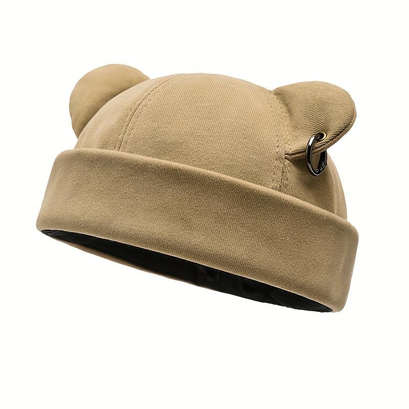 

Autumn And Winter New Style Melon Skin Hat Cute Cat s Ears LandLord Cap Personality Hip-Hop Suitable For Both Men And Women Hats хакі