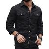 [FUZHIHUA] Men's Long-Sleeve Work Shirt, American Casual Style, Chest Pocket, Sweat-Wicking, Quick-Drying, Sweat Stain Resistant, Plain, Autumn/Winter
