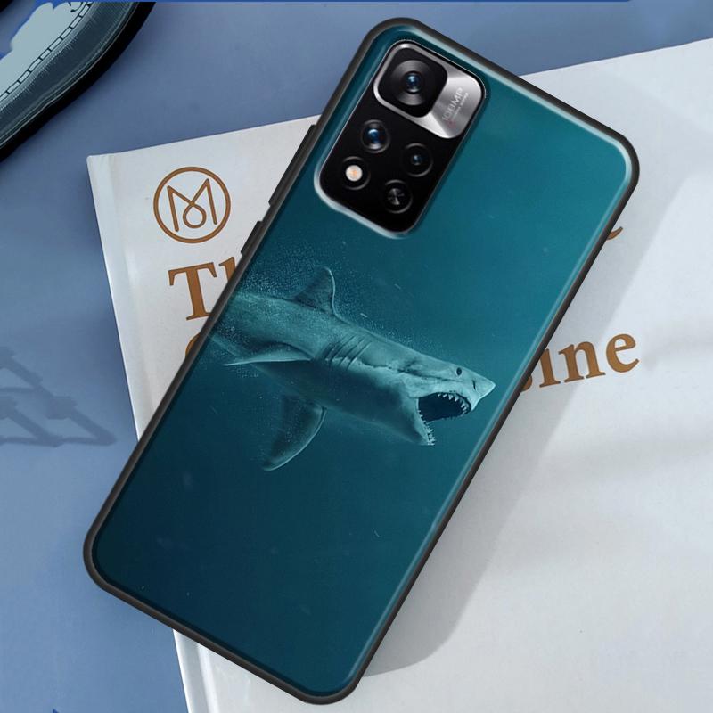 Ferocious Shark Animal Case For Xiaomi Redmi Note 14 13 11 9 10 12 Pro 9S 10S 11S 12S Redmi 10C 12C 13C 14C Cover