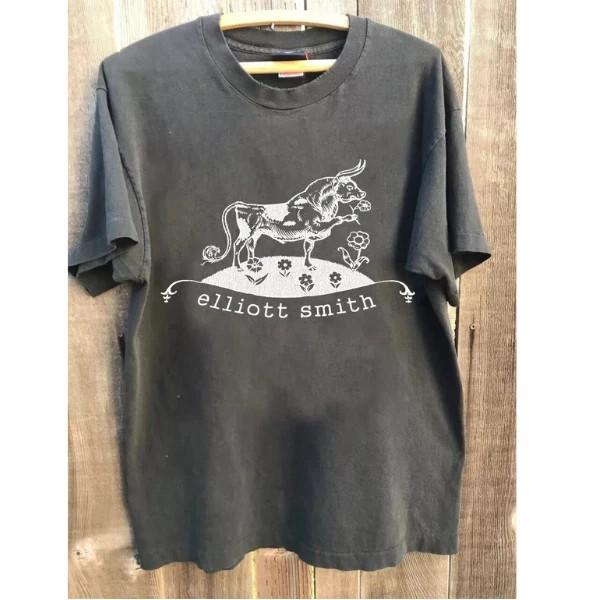 Elliott Smith Ferdinand The Bull Tour Graphic Shirt Charcoal Tee Unisex T-Shirt XL