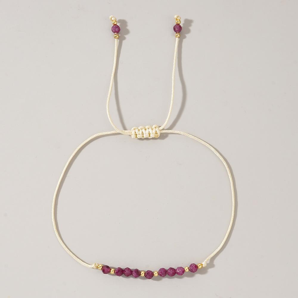 Garnet Stone Bracelet - Unique Design for Daily Wear, Trendy Birthstone Jewelry