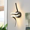 Indoor Wall Sconce - NETTLIFE - 7W LED - Black - Aluminum - Warm White 3000K
