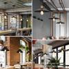 Iron Retro Black Modern Loft Chandelier: Single Head Industrial Lamp for Restaurants, Bars, Hotels, and More