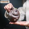 430ml Yixing Purple Clay Teapot Handmade Phoenix Pot Raw Ore Wood-fired Porcelain Mud Tea Maker Kettle With Strainer Zisha Tea