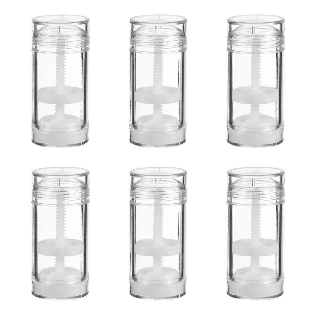 6Pcs 50ml Empty Deodorant Containers Plastic Twist-Up Refillable Storage Bottles