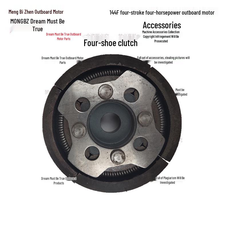 Four-Stroke 4HP Outboard Motor Parts: Propeller, Carburetor, Starter, Throttle Cable, Gearbox, Clutch, Cylinder