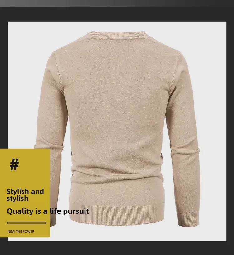 Men's Trendy Korean Style Knitted Cardigan for Spring and Autumn