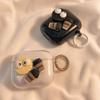 Airpods1/2 Generation Headphone Protective Case Coffee Big Eyes Cookies Cute Instagram Style AirpodsPro Buckle 3