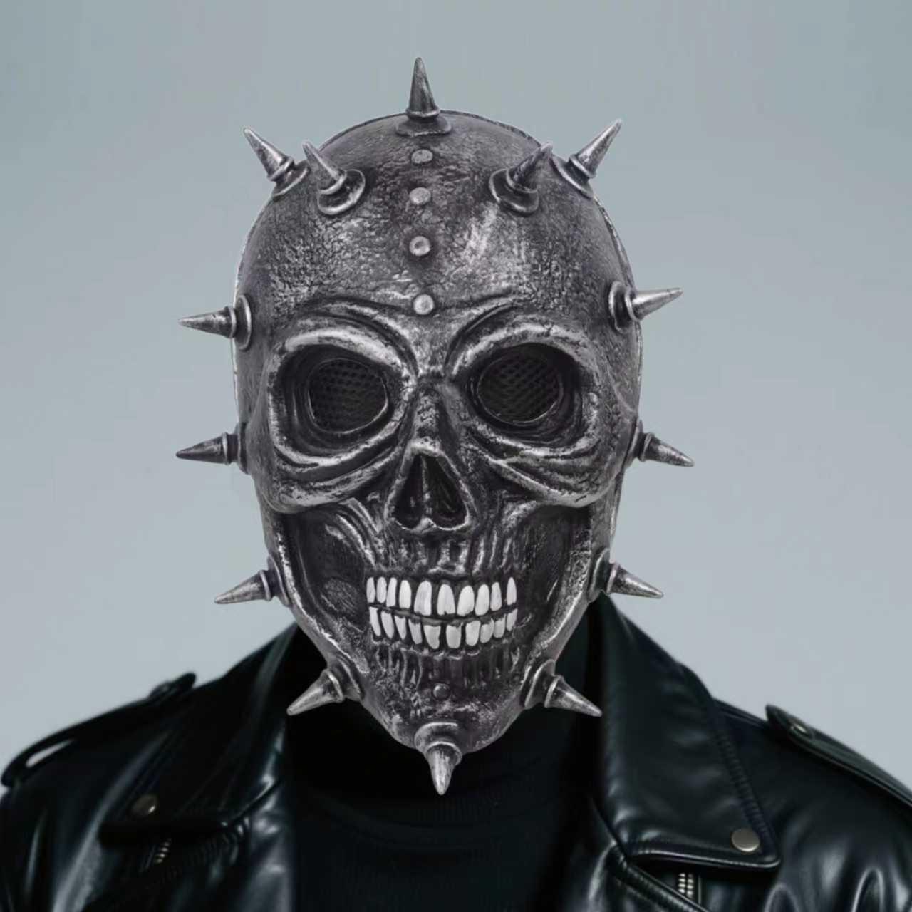 

Rivet Skull Punk Style Halloween Mask for Role Play
