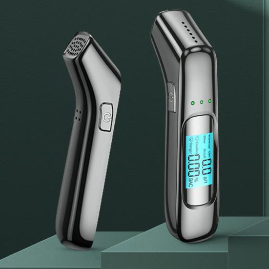 Tragbarer Alkoholtester, Alkoholtester, einfach zu bedienende Digitalanzeige, hochpräziser wiederaufladbarer kabelloser Tester, persönlicher Alkoholtester