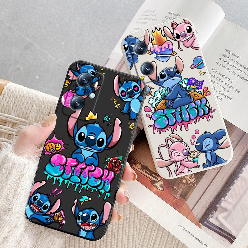 

Роскошный чехол для телефона с рисунком Лило и Стич для OPPO A96 A94 A93 A77 A76 A74 A72 A57 A53 A16 A9 Find X5 X3 Lite F21 5G Liquid Rope