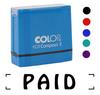Printtoo Paid Self Inking Rubber Stamp Pre-Inked Office Stamp- Home Office Business Stationery, Black- 42 x 9
