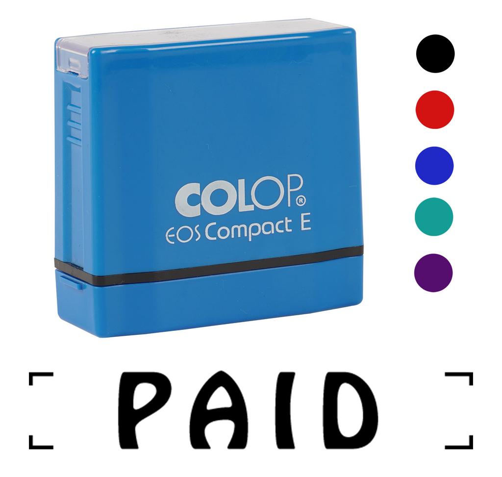 Printtoo Paid Self Inking Rubber Stamp Pre-Inked Office Stamp- Home Office Business Stationery, Black- 42 x 9