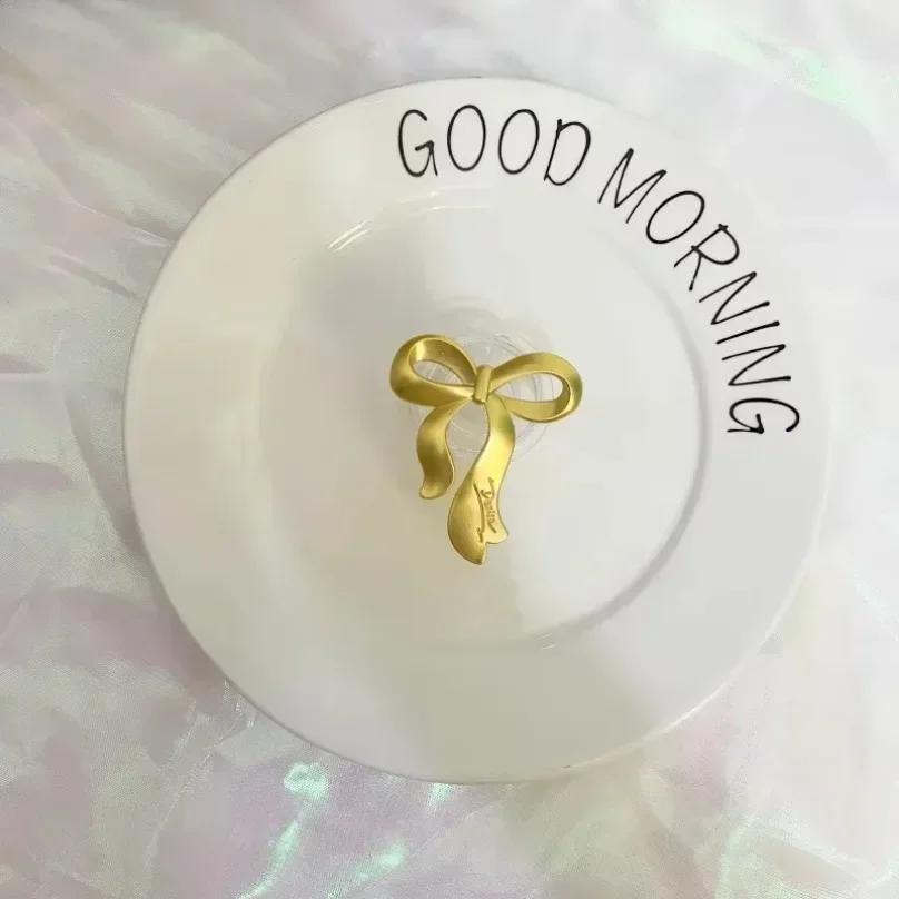 Cute Bow Phone Shell Back Sticker Korea Ins Style Transparent Foldable Phone Stand for iPhone Samsung Xiaomi Back Mounted Holder