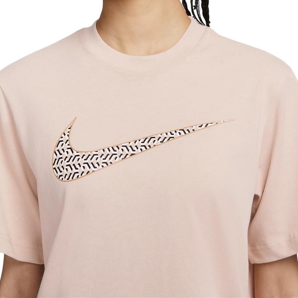 New Nike T Shirt Women's Dune White FJ2714-126